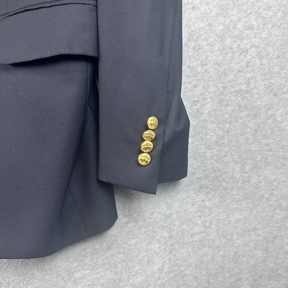 BROOKS BROTHERS 1818 Madison LORO PIANA WOOL Sport Jacket Blazer Dark Blue 43L